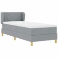 vidaXL Posteľ s pružinovým rámom Svetlosivá 80 x 200 cm látka