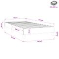 vidaXL Posteľný rám s boxspringom bledosivý 100x200 cm látka