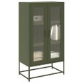 vidaXL Highboard Olive Green 68x39x123 cm Oceľ