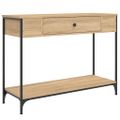 vidaXL Konzolový stolík dub sonoma 100x34,5x75 cm kompozitné drevo