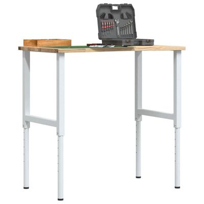 vidaXL pracovný stôl 100x60x(71,5-98) cm masívny dub