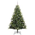 vidaXL Umelý vianočný stromček s kĺbmi 150 LED Zelená 150 cm PVC a PE
