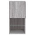 vidaXL TV skrinka s LED svetlami sivá sonoma 30,5x30x60 cm