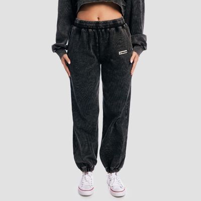 Dámske tepláky Aura Washed Black - GymBeam, veľkosť XS