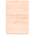 vidaXL Nástenná polica 40x60x(2-6) cm neošetrený dubový masív