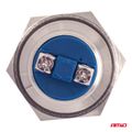 Momentové tlačidlo ploché okrúhle oceľové 19 mm 5 A 12/230 V AMiO-04436