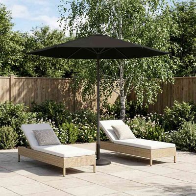 vidaXL Záhradný slnečník 230 x 230 cm Polyester Obdĺžnikový Čierna
