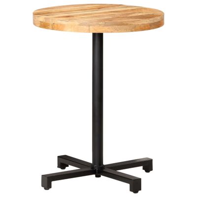 vidaXL Bistro stolík okrúhly Ø60x75 cm surové mangovníkové drevo