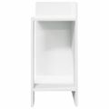 VidaXL Príručný stolík s policou Biela 25,5x27x60 cm