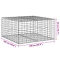 vidaXL Gabiónový kôš s krytom 100x100x50 cm pozinkované železo