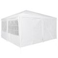 vidaXL Párty stan Biela 400 x 400 x 266 cm Polyetylén