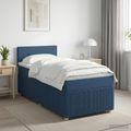 vidaXL Posteľ boxspring s matracom Modrá 90 x 190 cm Látka