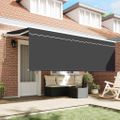 vidaXL Sklopná markíza Antracit 350 x 200 cm Polyester a hliník