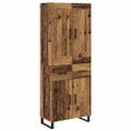 vidaXL Highboard 2 ks Staré drevo 69,5 x 34 x 180 cm