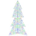 vidaXL Vianočný stromček 160 LED Viacfarebný 150 cm Akryl