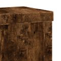 vidaXL Stojany na rastliny 2 ks dymový dub 10x10x18cm kompozitné drevo