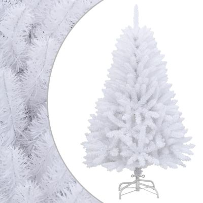 vidaXL Umelý výklopný vianočný stromček so stojanom biely 120 cm