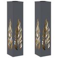 vidaXL Solárne LED svetlo na chodník 2 ks Teplá biela 18 x 18 x 80 cm