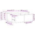 vidaXL Konferenčný stolík Staré drevo 80 x 80 x 31 cm Kompozitné drevo