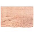 vidaXL Stolová doska bledohnedá 60x40x(2-6) cm ošetrený masívny dub