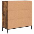 vidaXL Servírovacia skriňa Dymová dub 79,5 x 33 x 82 cm