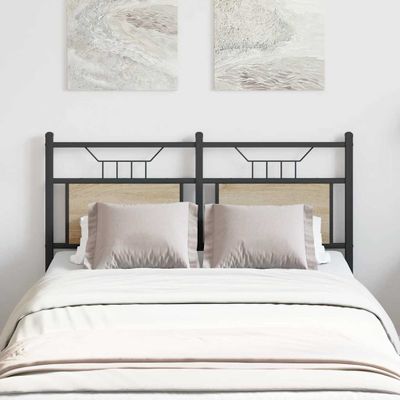 vidaXL Náhradné čelo postele, dub sonoma 120 cm, kompozitné drevo a oceľ