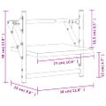 vidaXL Nástenné police s tyčami 2 ks dymový dub 30x25x30 cm
