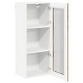 vidaXL Nástenný sklenený kabinet LUCCA Staré drevo 40 x 31 x 100 cm