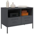 vidaXL TV skrinky 2 ks antracitové 68x39x50,5 cm oceľ