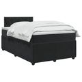 vidaXL Posteľ boxspring s matracom Čierna 120 x 190 cm Zamat