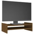 vidaXL Stojan na monitor medovo-hnedý 50x27x15 cm masívna borovica