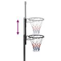 vidaXL Basketbalový stojan priehľadný 280-350 cm polykarbonát