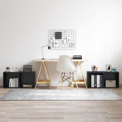 vidaXL Zostava TV skriniek Nástenný 4 pcs Čierna 37 x 35 x 37,5 cm