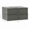 vidaXL Úložné boxy 2 ks látkové 70x40x18 cm antracitové