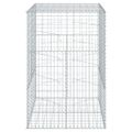 vidaXL Gabiónový kôš s krytom 100x100x150 cm pozinkované železo