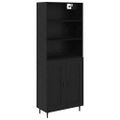 vidaXL Highboard 2 ks Čierny dub 69,5 x 34 x 180 cm Kompozitné drevo