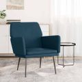 VidaXL Kreslo modré 62x79x79 cm zamat