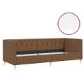 vidaXL Pohovka s matracom a USB hnedá látková 90x200 cm