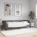 vidaXL Denná posteľ s matracom tmavosivá 90x190 cm látka