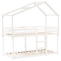vidaXL Strecha na detskú posteľ biela 203x95,5x142 cm borovicový masív
