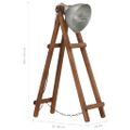 vidaXL Stojanová lampa strieborná masívne mangovníkové drevo E27