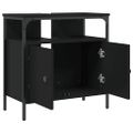 vidaXL Skrinka na umývadlo čierna 60x30x60 cm kompozitné drevo