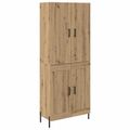 vidaXL Highboard Remeselný dub 69,5 x 34 x 180 cm Kompozitné drevo