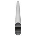 vidaXL Tyč do skrine 12 ks Strieborná 472 x 15 x 29 mm