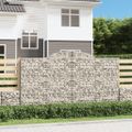vidaXL Oblúkové gabiónové koše 8ks 300x50x160/180cm pozinkované železo