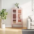 vidaXL Highboard Pink 68x39x123 cm Oceľ