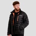 Pánska bunda Puffer Black/Orange - GymBeam, veľkosť S, veľkosť oblečenia S