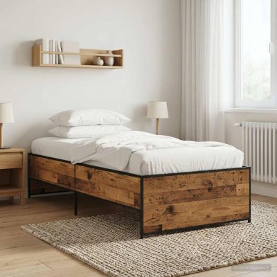 vidaXL Rám postele Staré drevo 80 x 200 cm Kompozitné drevo