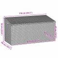 vidaXL záhradný úložný box svetlosivý 110x50x58 cm polyratan