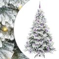 vidaXL Umelý vianočný stromček s 300 LED-i Biela 180 cm PE a PVC